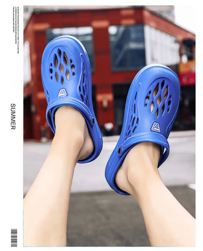 Summer Unisex Clogs Sandals Shoe Men Woman Hoof Thongs Stamp Garden Beach Big Size 36-49 Slippers for Men's Shoes Zapatos Hombr