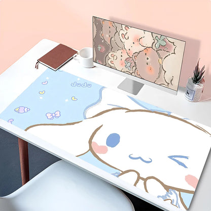 Kawaii Mouse Pad Laptop Anime Gamer Cabinet Keyboard Rug Cute Cartoon C-cinnamoroll Desk Mat PC Gaming Mousepad For Girl Gifts