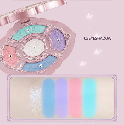 Flower Knows Set Midsummer Fairytales Make up Gift Box Eye Brow Palette Powder Blusher Eyebrow Concealer Lipgloss For Women