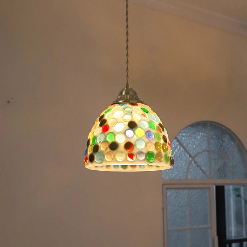 Glass Ceiling Chandelier Creative Sea Shell Lampshade Bedroom Bedside Hanging Lamp Interior Decoration Lighting Pendant Lights