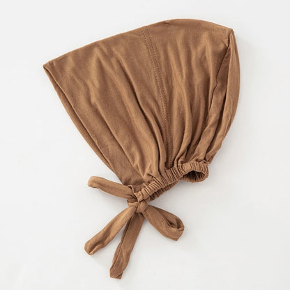 82 Colors Tie-Back Undercaps Fashion Women's Inner Hijab Muslim Cap Bonnet Plain Islamic Cotton Spandex Jersey DEW Underscarf