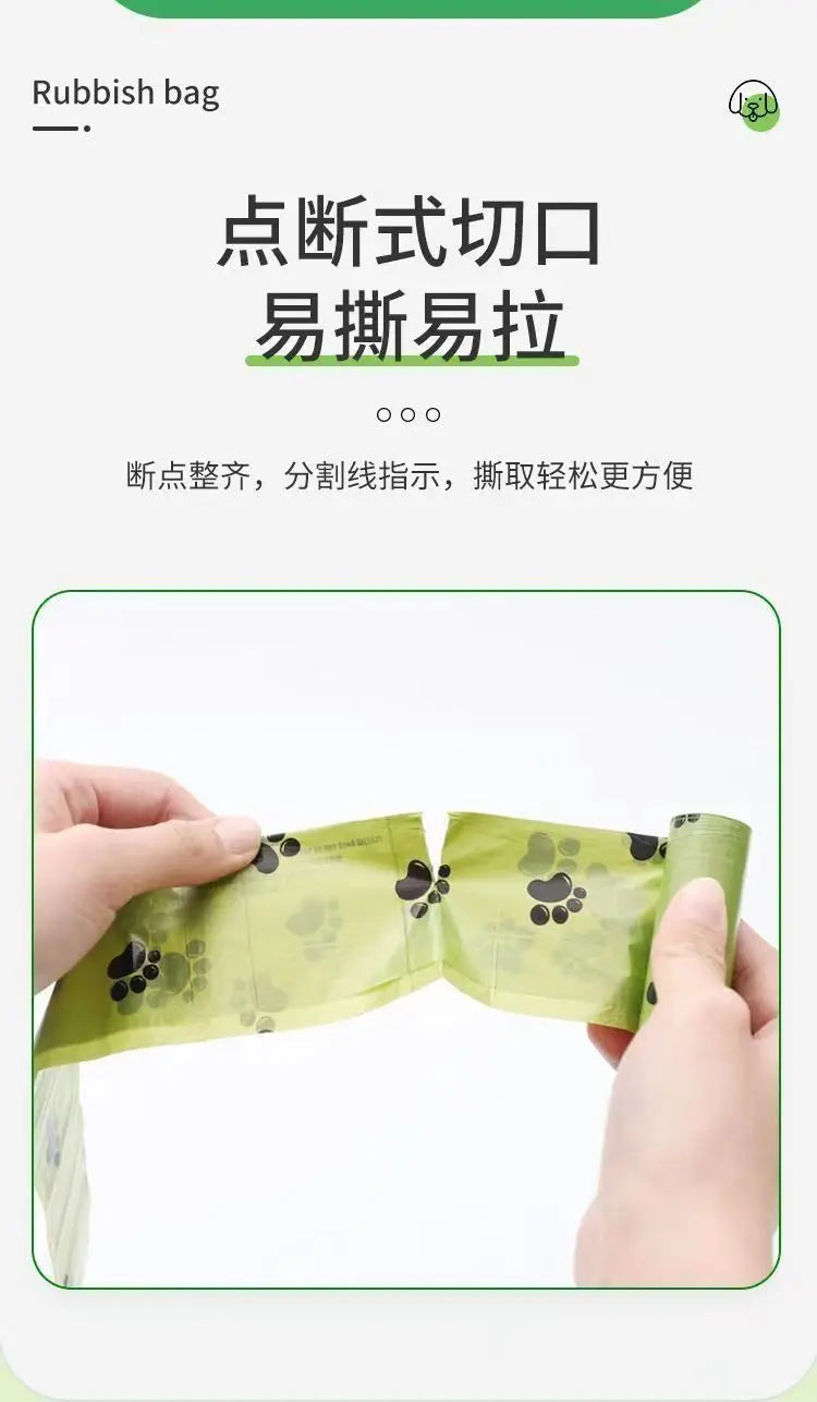 20Rolls Dog Poop Bag Outdoor Cleaning Poop Bag Biodegradable Cat Dog Garbage Bag with Dispenser Gift Dog Waste Bags Pet Supply