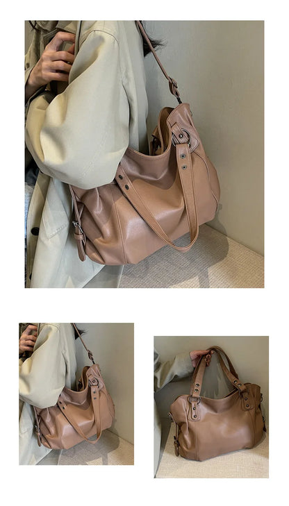 Female Hobo Handbag Large Capacity Shoulder Bags Big Stylsih Tote Bag Ladies Soft Leather Hobos Messenger Bags Women Сумочки