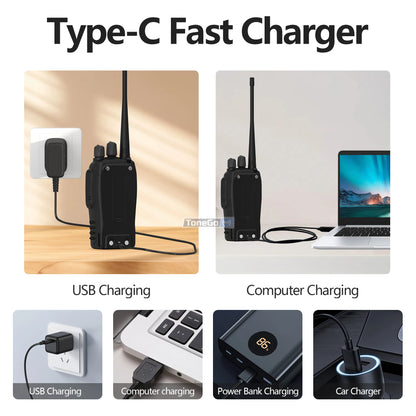 Baofeng BF-888SD Walkie Talkie AI Noise Reduction Updated BF-888S Encrypted Calls FM Wireless Frequency Copy Type-C UHF Radios