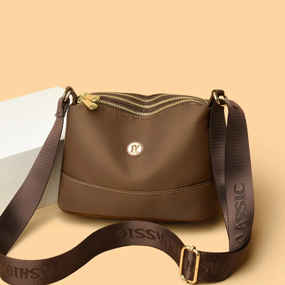 High Quality Women's Waterproof Nylon Multilayer Crossbody Bag Ladies Large Capacity Handbag Purse Female Shoulder Bags 3 Layers