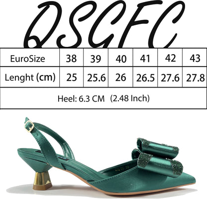 Queena Yan Hot Selling Fashion Mature Coffee Color Butter-fly Design Pointed Toe High Heel Party Wedding Lady Shoes and Bag Set