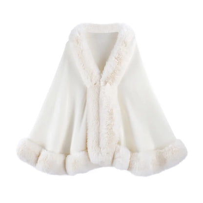 Women Winter Warm Shawl Thicken Coat Cardigan Cape Cloak Outer