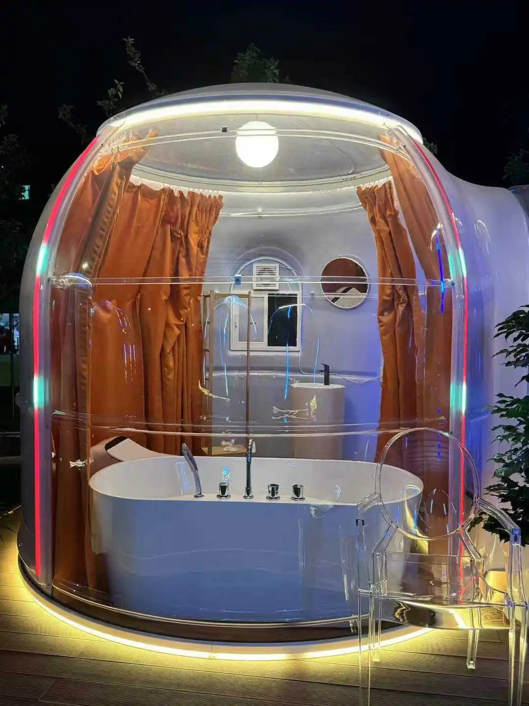 【Best-selling】Detachable Contemporary Villa/Mall Camping Outdoor Spherical Hotel Geodesic Glamping Bubble House Dome Tent