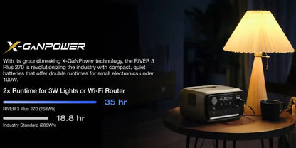 ECOFLOW River 3 Max 560 Portable Power Station, Extra Battery EB300 and River 3 Plus 270, 268Wh-554Wh Expansion LiFePO4 Battery with 10-Year Lifespan, Built-in 140W USB-C Port for Charging/Discharging, Use Independently