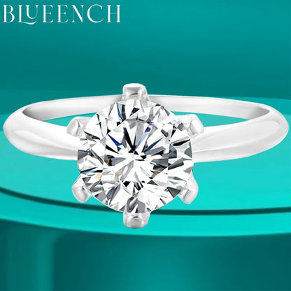 BLUEENCH GRA Certified 1-3CT Moissanite Ring VVS1 Lab Diamond Solitaire Ring for Women Engagement Promise Wedding Band Jewelry
