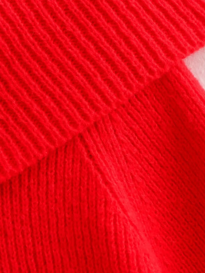 HH Women Fashion Solid Off Shoulder Sweater Long Sleeve Knitted Pullover Sweater Autumn Female Casual Knitwear Chic Top