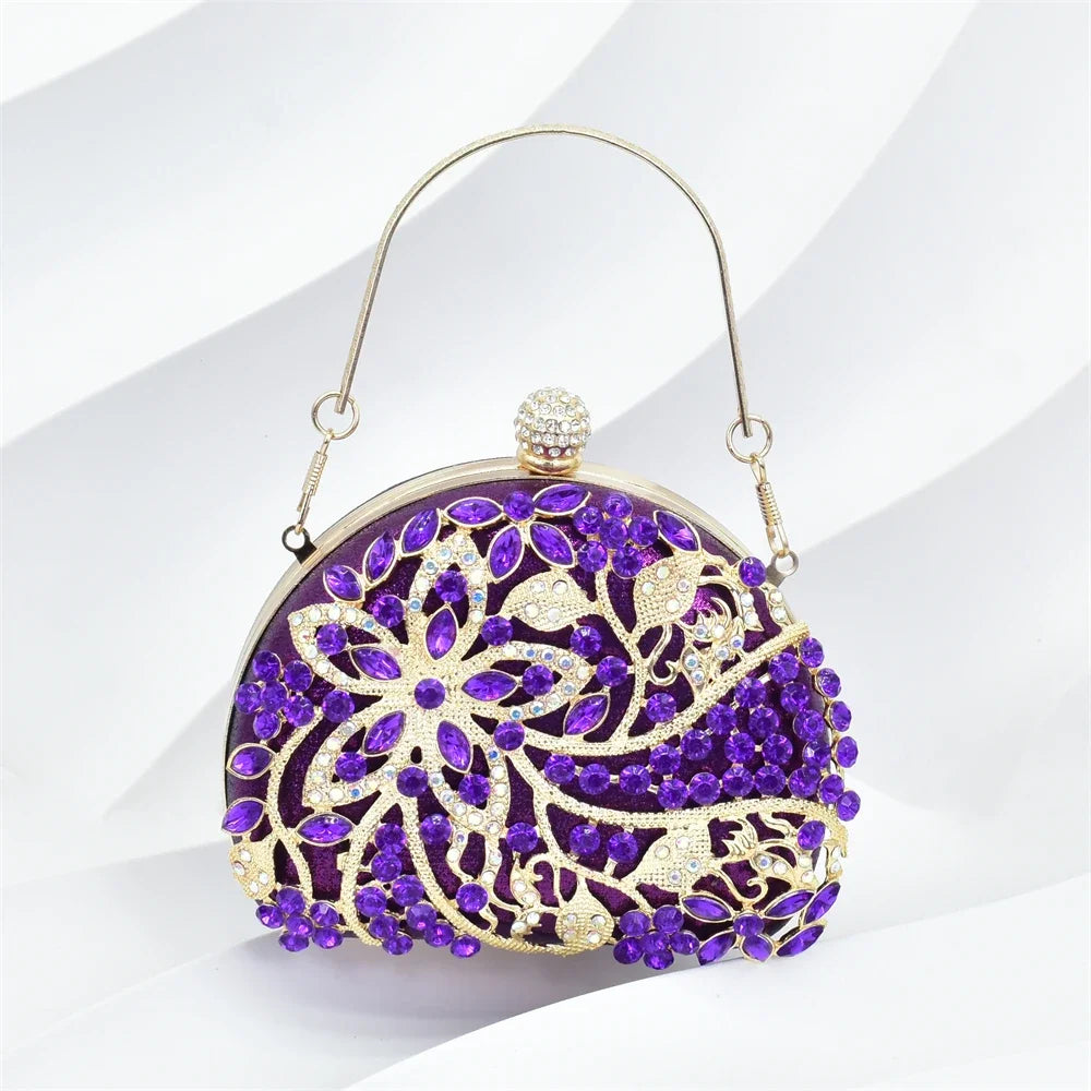 Women Nigerian Italian Shoes and Bags Set Decorated with Rhinestone Luxury Shoe and Bag Set for Party in Women Ladies Pumps