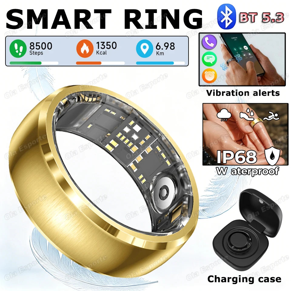 New Incoming Call Vibration Reminder Smart Ring 2026 Gesture Control Messages Alarms Health Monitor Sports Smartring Men Women