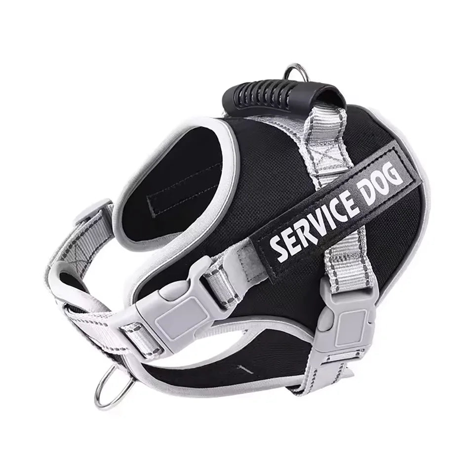 Adjustable Walking Dog Harness, Handle & Leash, No Pull Reflective Pet Vest, Soft Breathable Mesh, Suitable for Small & Big Dogs