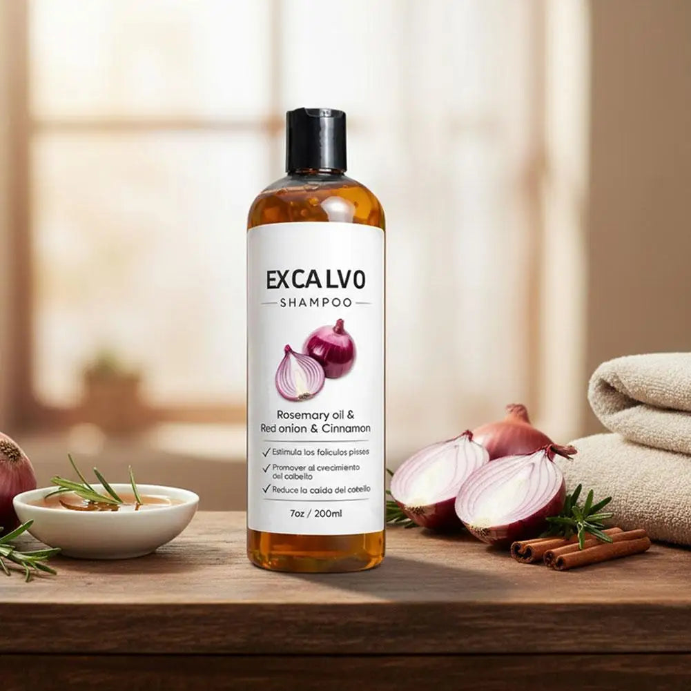Rosemary Red Onion Shampoo 200ml Men's Thickening Nourishing Moisturizing Hair Care Oil-control for Dry Damaged Hair Daily Use