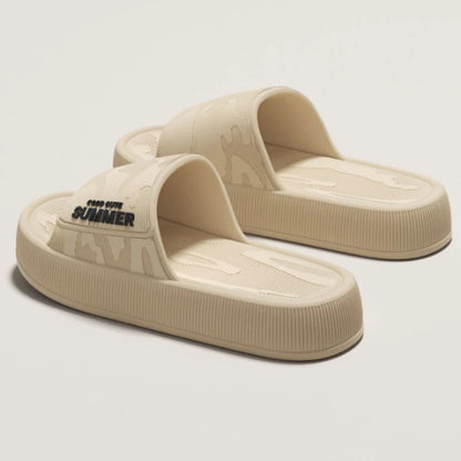 Men Summer Slippers Soft Sole EVA Sandals Non Slip Platform Soft Home Slides Outdoor Beach Shoes Unisex Bathroom Slippers