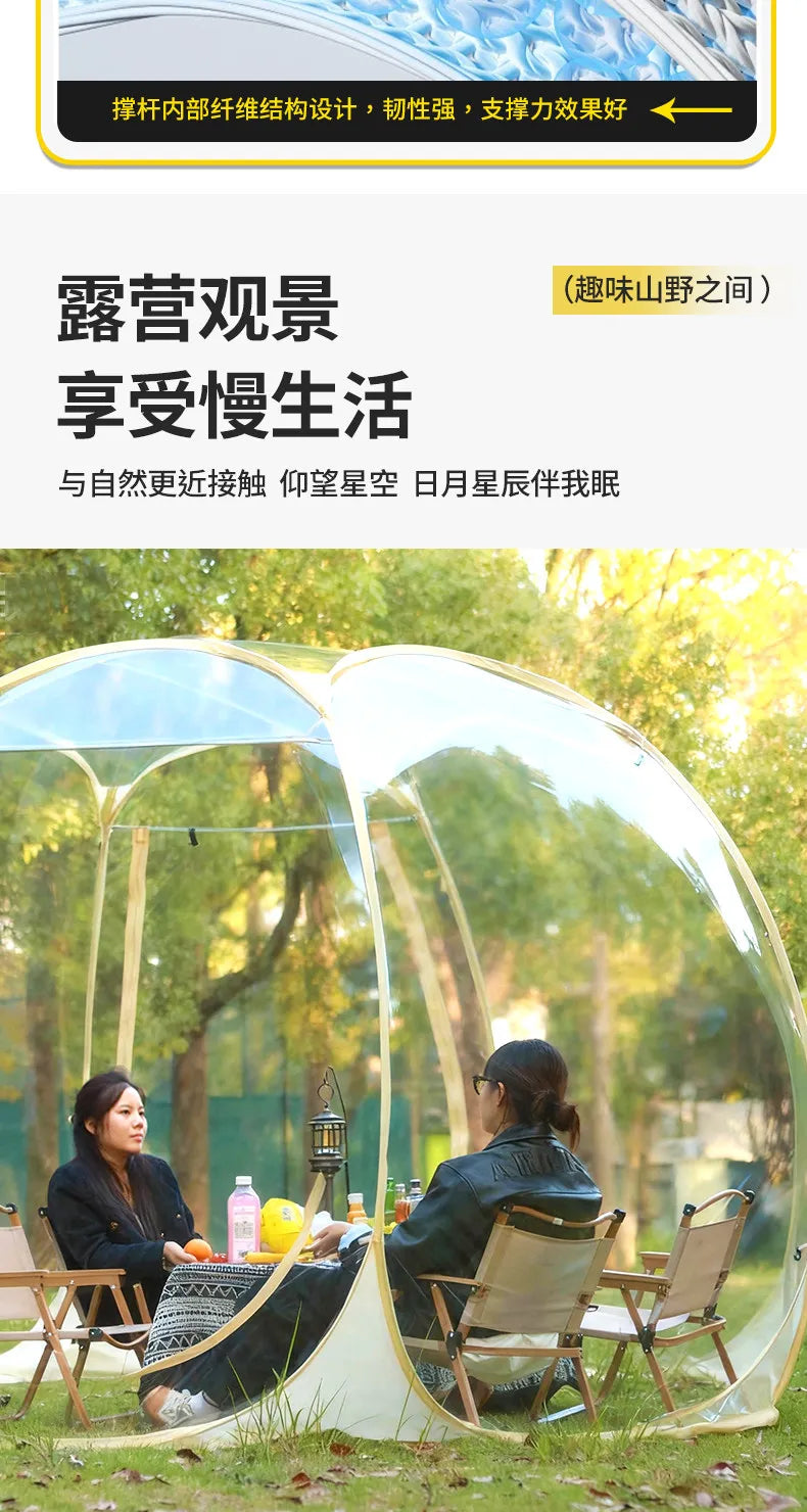 Transparent Bubble Tent for Winter Camping,Insulated Windproof Geodesic Dome Tent with Stargazing Skylight,Outdoor Glamping Tent