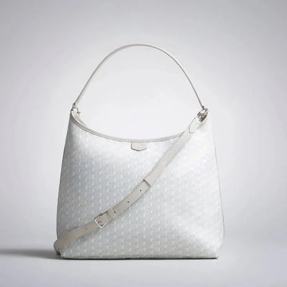 Designer Hobo Bags For Women Luxury Brand High Quality Monogram Canvas Smooth Leather Handle Large Capacity Elegant Shoulder Bag