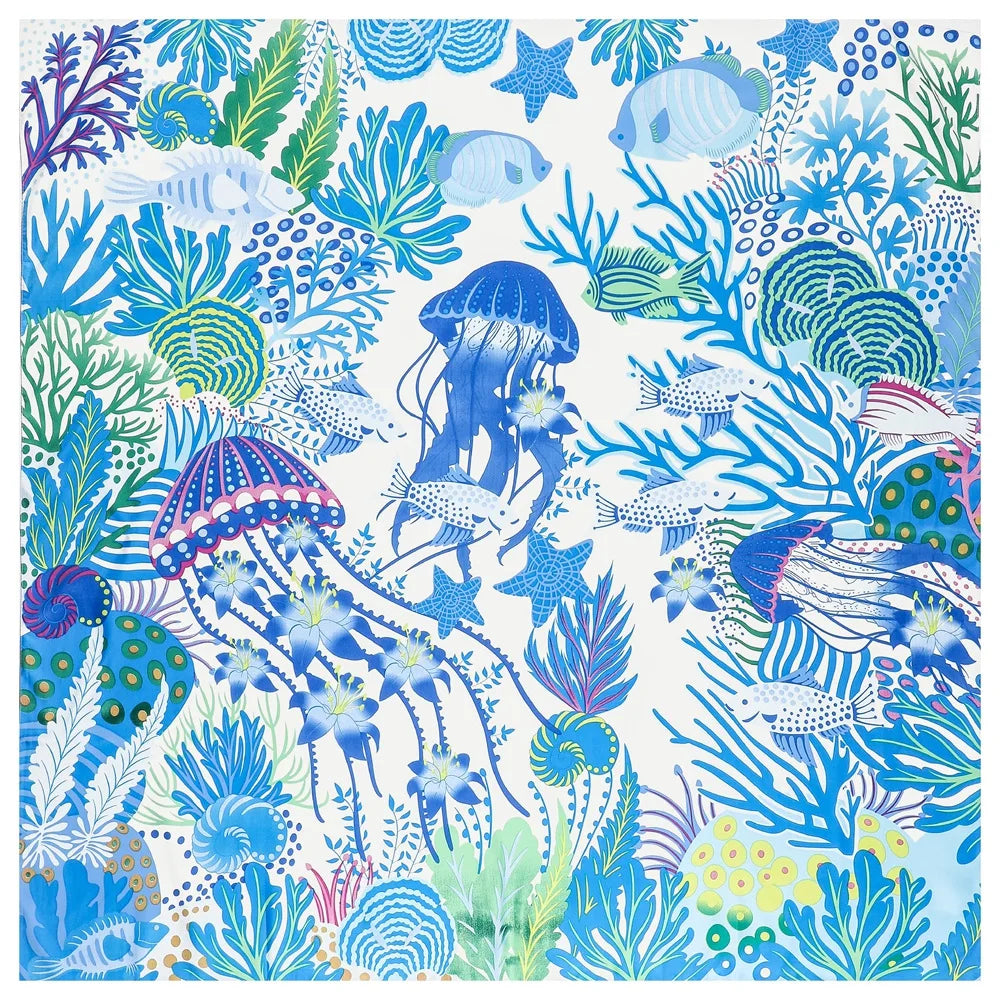 130CM Silk Scarf Women Horse Head Print Stoles Square Scarves Wraps Large Bandana Kerchief Hijabs Female Silk Foulards Sjaal