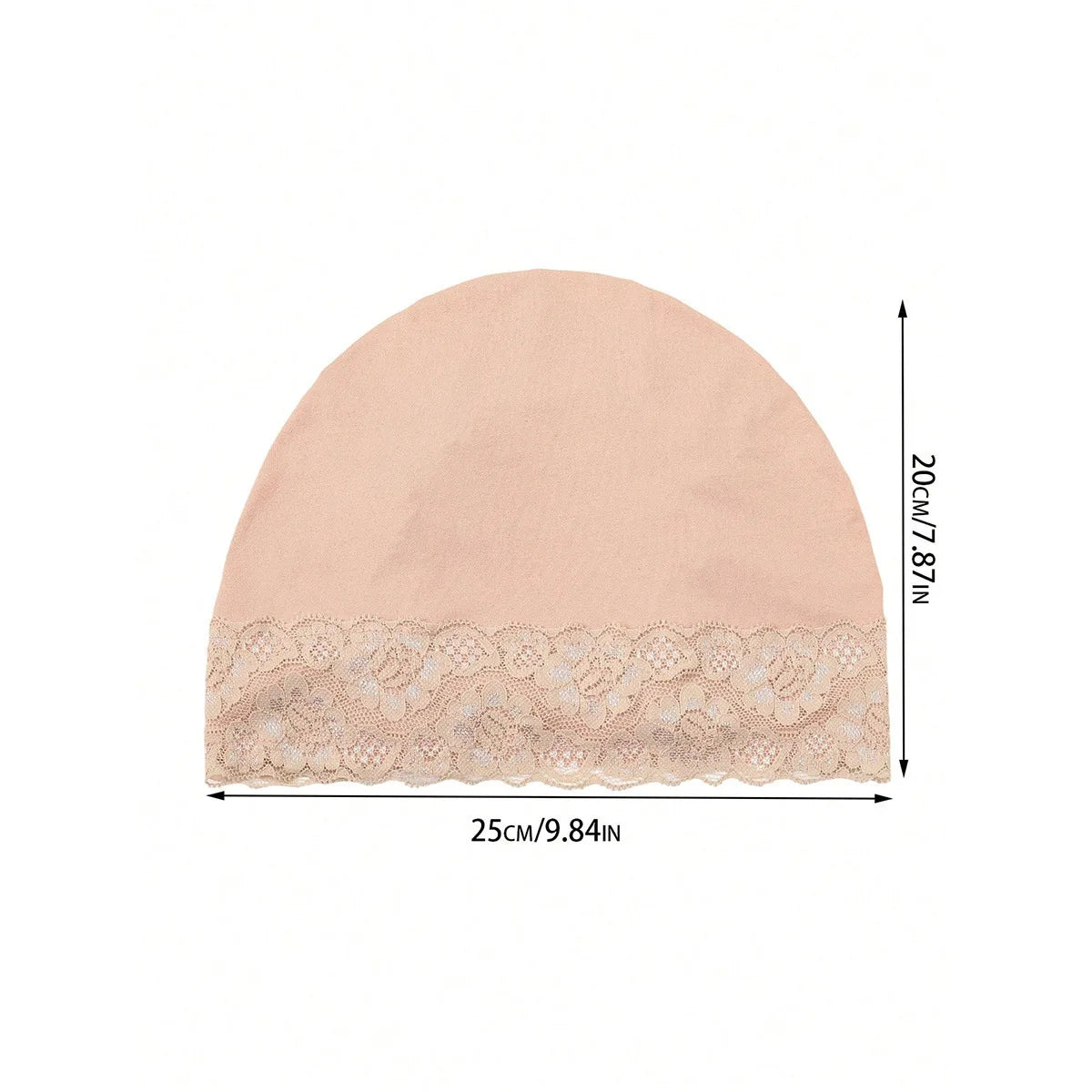 2026 New Lace Elastic Headscarf Cap Solid Color Base Cap Hair Care Cap Muslim Turban Hat Hijab Islamic headscarf Women's Hijabs