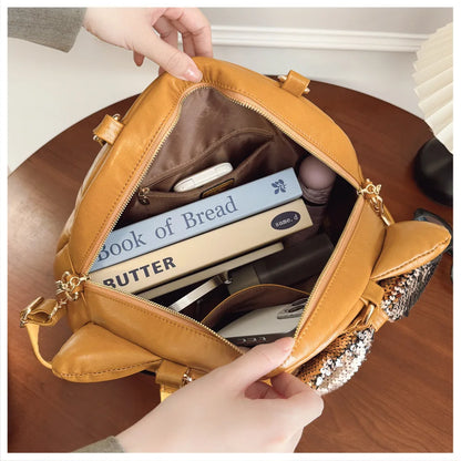 Luxury Designer Women Soft Leather Shoulder Bag Commuter Handbag Fashion Female Crossbody Bags Ladies Casual Tote Bag Sac A Main