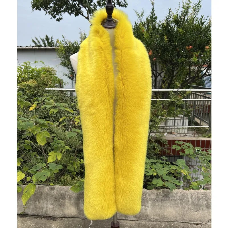 Bulk discount  Y2K Mink Fur Scarf for Women - Winter Plush Long Strip Scarf, European American Style Warm accessory