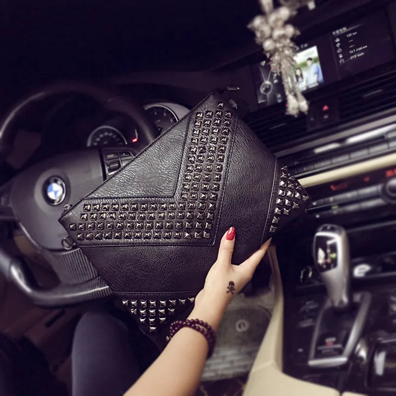 Envelope Clutch Bag for Women Luxury Design Handbags Fashion Rivet Party Evening Clutches For Ladies Shoulder Bag A4 Briefcase