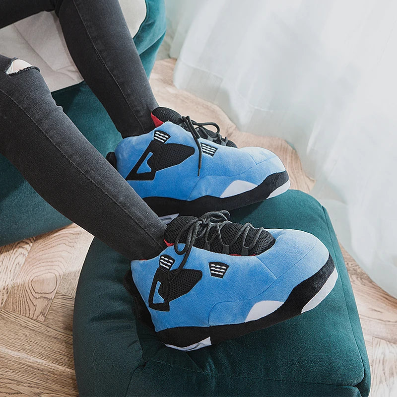 Fashionable High-top house Slippers, soft fluffy as clouds,Warm anti-slip winter slipper with thick soles for men women children