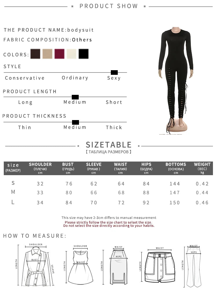 Sisterlinda Sexy Fashion Jumpsuits Woman o-Neck Full Sleeve Shirring Hollow Skinny Peach Hip Hot Girls Midnight Party Clubwear