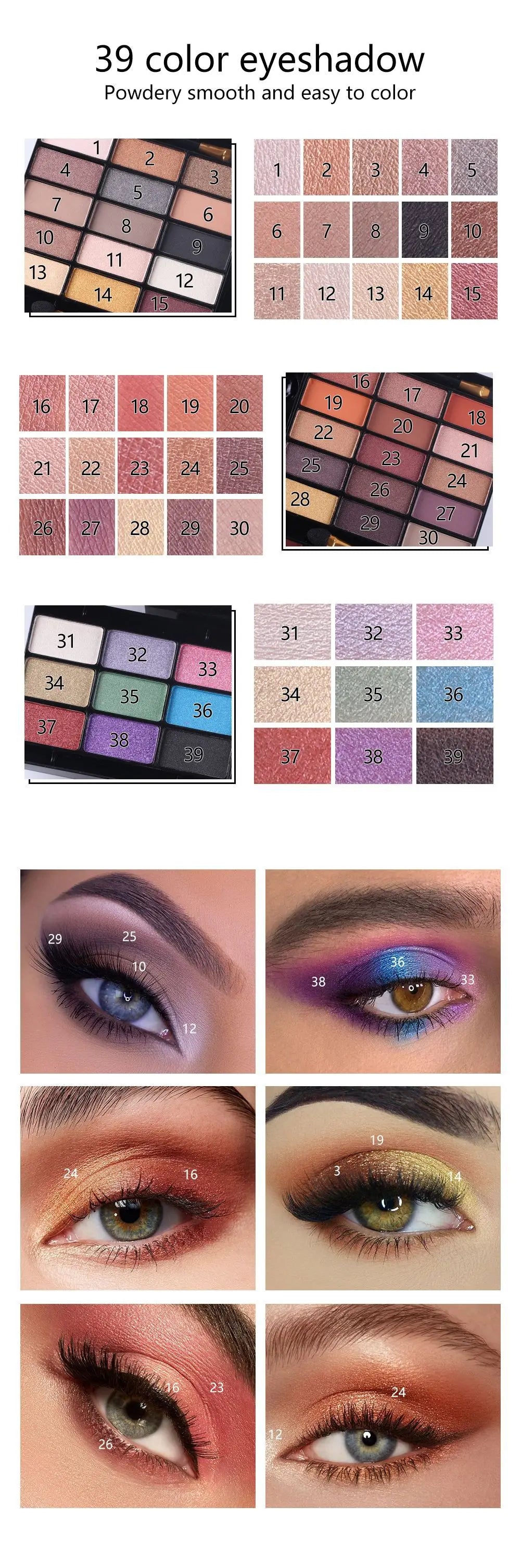 Professional Makeup Set Box Matte Glitter Eyeshadow Foundation Powder Kit Blush Women Multi-functional Palette Cosmetic Case