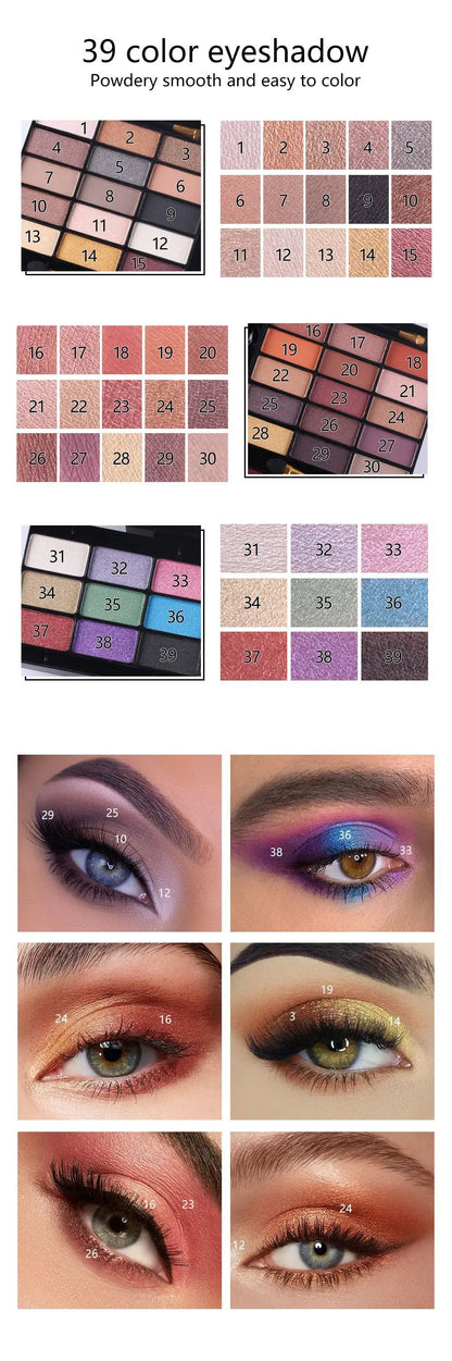 Professional Makeup Set Box Matte Glitter Eyeshadow Foundation Powder Kit Blush Women Multi-functional Palette Cosmetic Case