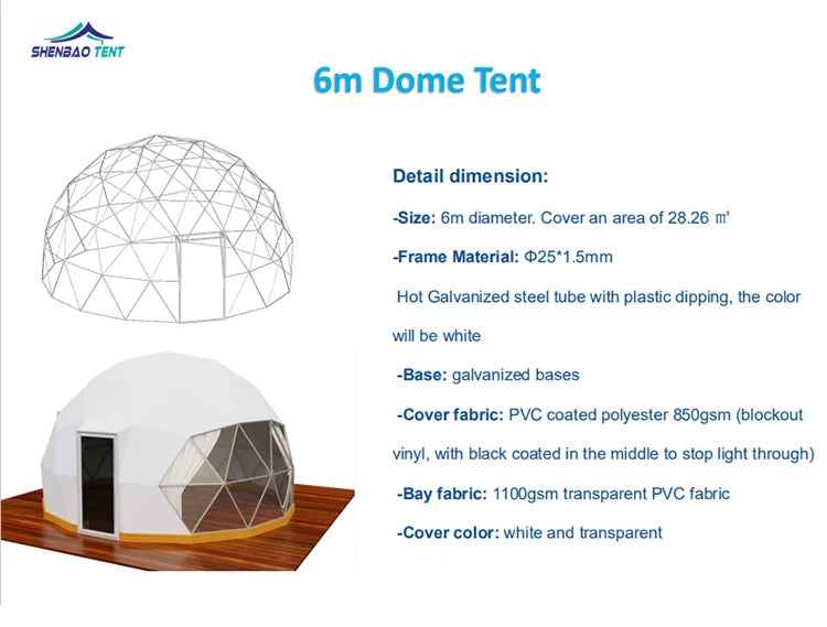 Trade Show Tent 8m Diameter Igloo Geodesic Dome Steel Structure Camping Tent Hotel Luxury Dome House Glamping Round Dome Tent