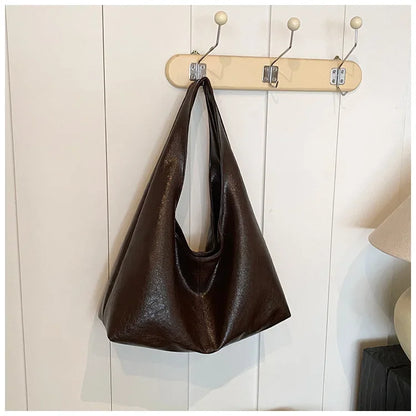 Large Capacity PU Leather Hobo Underarm Bags Autumn Winter Shoulder Bag for Women 2026 New Trend Y2K Handbags and Purses Tote