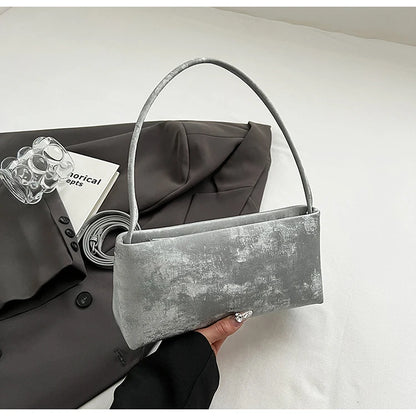 AMYMANG Women Small PU Leather Design Square Underarm Shoulder Bag 2026 New Trendy Crossbody Bag Female Handbags and Purses