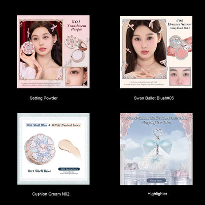 Flower Know Little Angel Collection Makeup Gift Box Eyeshadow Blush Cream Matte Lipstick Highlighter Full Kit All In One