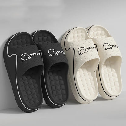 Women's Home Slippers Cute Cartoon EVA Indoor Home Bathroom Sandals Soft Sole Non-slip Summer Outdoor Beach Couple Shoes
