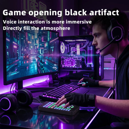 M9 Voice Changer Set Microphone D/A Input Channel K-Songs/Live Streaming/Bel Canto/Voice Changing For Game Anchor Recording