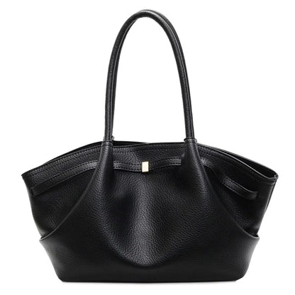 Luxury Lychee Pattern Underarm Shoulder Bags Solid Color PU Leather Women's Handbags Large Capacity Tote Bag Travel