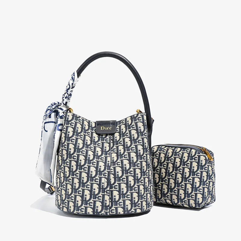 Vintage Light Luxury Bucket Bag Handbag for Women 2026 New Spring High-End Versatile Commuting Shoulder and Crossbody Bag