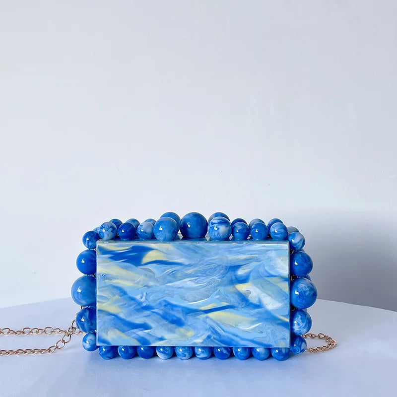 Luxury Design Shoulder Crossbody Bag Fashion New Evening Clutch Bag Ladies Handbag Acrylic Transparent Small Square Bag Female