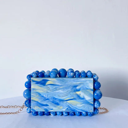 Luxury Design Shoulder Crossbody Bag Fashion New Evening Clutch Bag Ladies Handbag Acrylic Transparent Small Square Bag Female