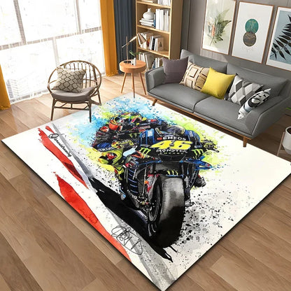 Motorcycle GP Mountain biking Speed Doormat Rug Carpet Mat Footpad Bath Mat Polyester Non-slip Kitchen Bedroom Washable