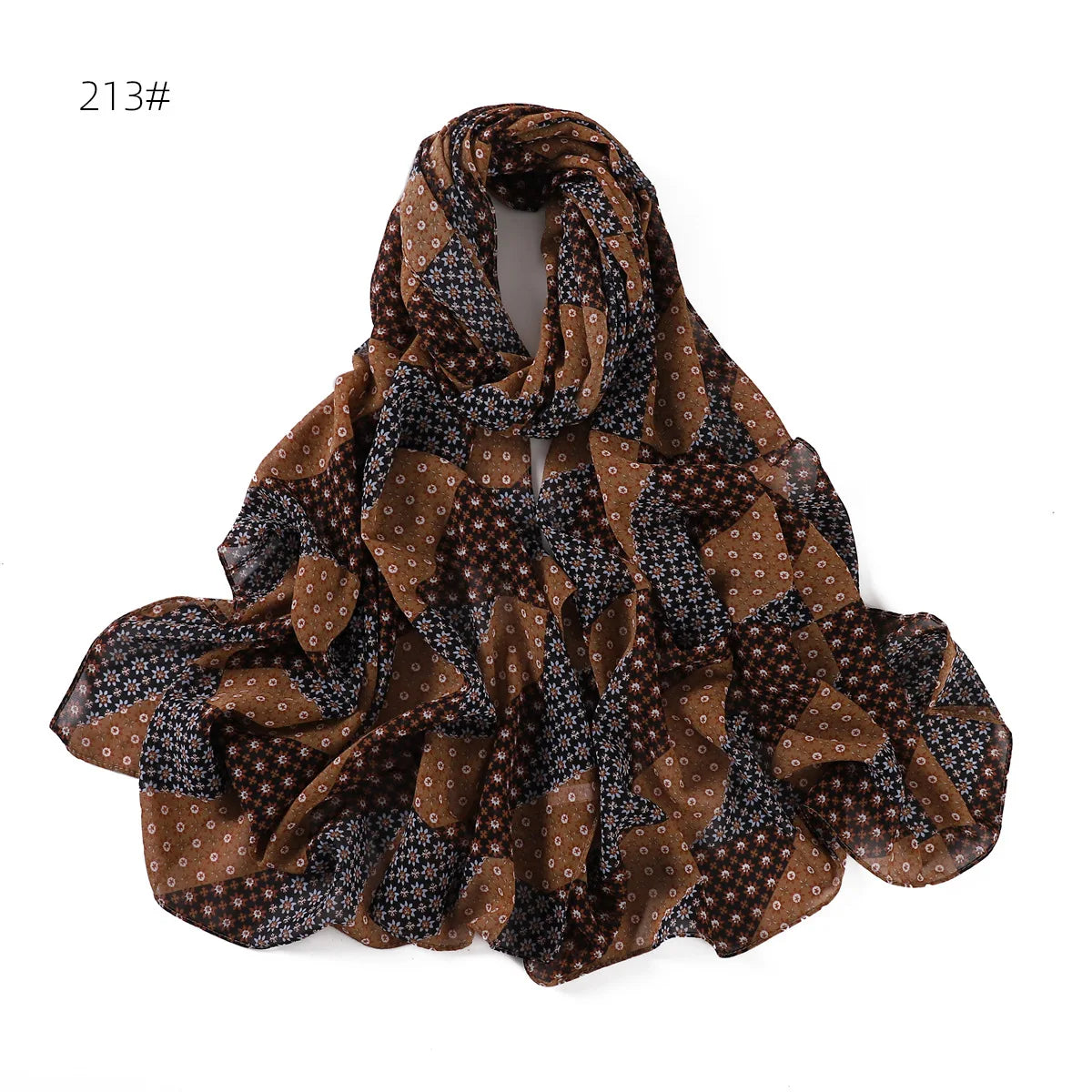 66 Colors Pearl Chiffon Printed Hijab Scarf New Fresh Small Floral Polka Dot Sunscreen Silk Scarf Shawl Turbans for Women Hijabs