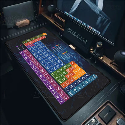 Periodic Table of Elements Mouse Pad Large Gaming Keyboard Mousepad with Stitched Edge Non-Slip Rubber Base Office PC Desk Mat