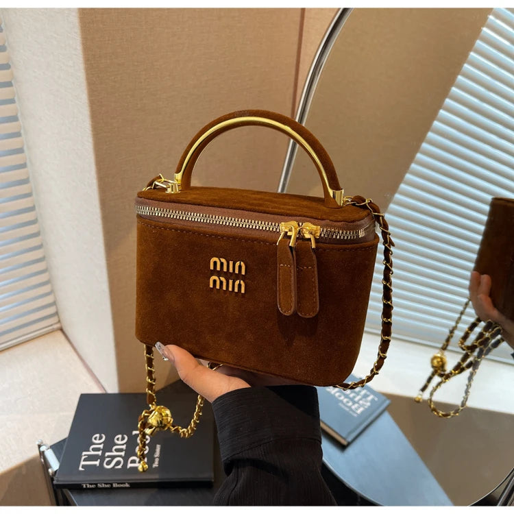 New Frosted Handbags Women's Square Bags Mini Lipstick Cosmetics Packs Ladies Handbags and Purse Niche Shoulder Crossbody Bags