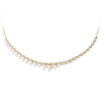 MINTYBOX Pear Cut DVVS1 Color Moissanite Necklace S925 Sterling Silver Adjustable 45+5cm for Women Engagement Jewelry Party Gift