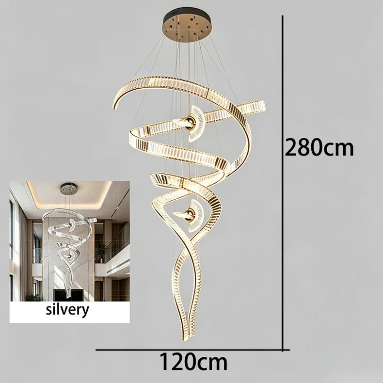 Nordic Home Decoration Stair Chandelier LED Pendant Lights Modern Ceiling Light Indoor Lighting Fixtures For Living Room Bedroom