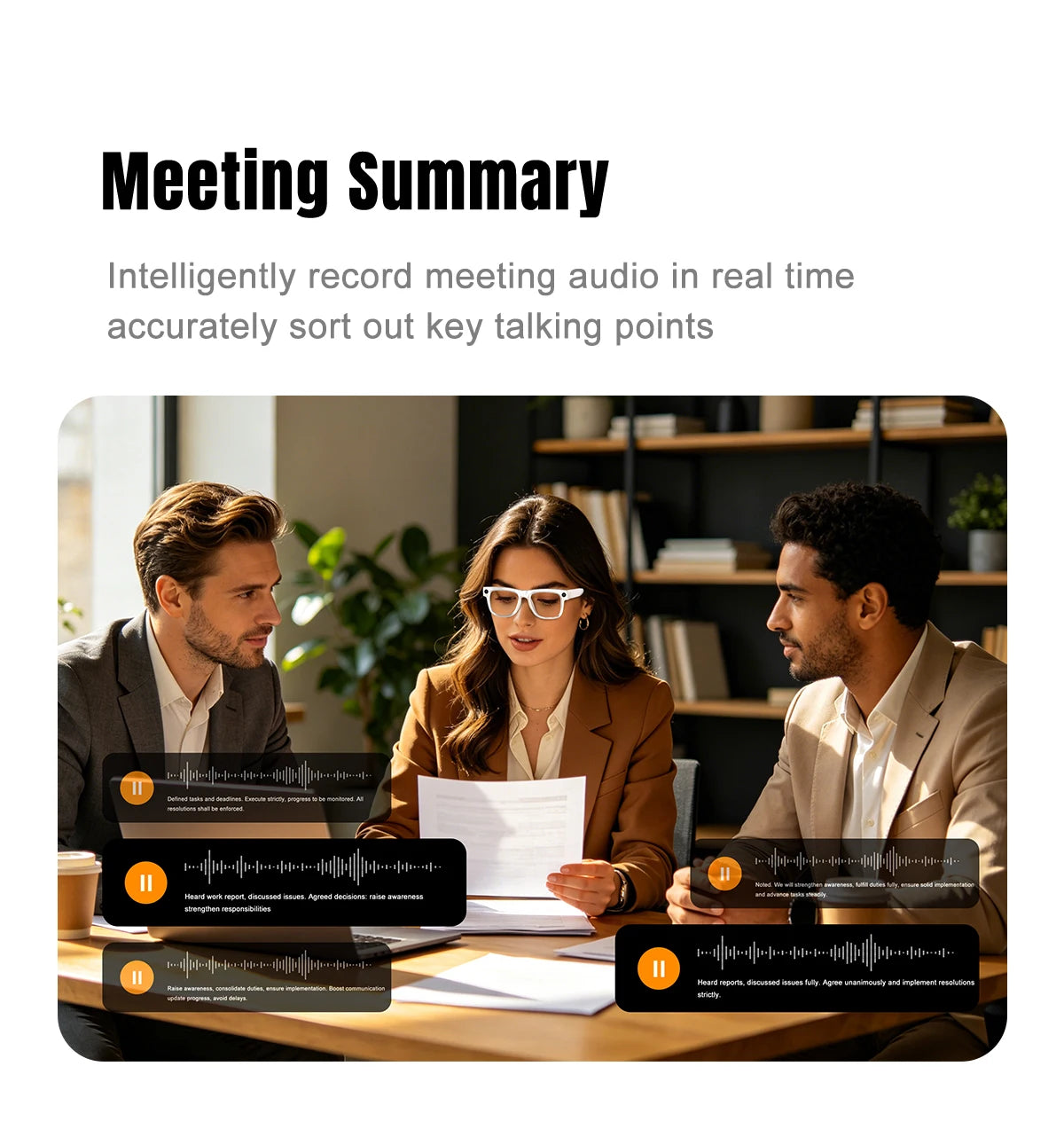 Smart Glasses 800W Pixel Camera Bluetooth IPX4 Waterproof Magnetic Charging Audio Glasses Video Voice Recorder Hands-Free Camera