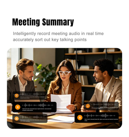 Smart Glasses 800W Pixel Camera Bluetooth IPX4 Waterproof Magnetic Charging Audio Glasses Video Voice Recorder Hands-Free Camera