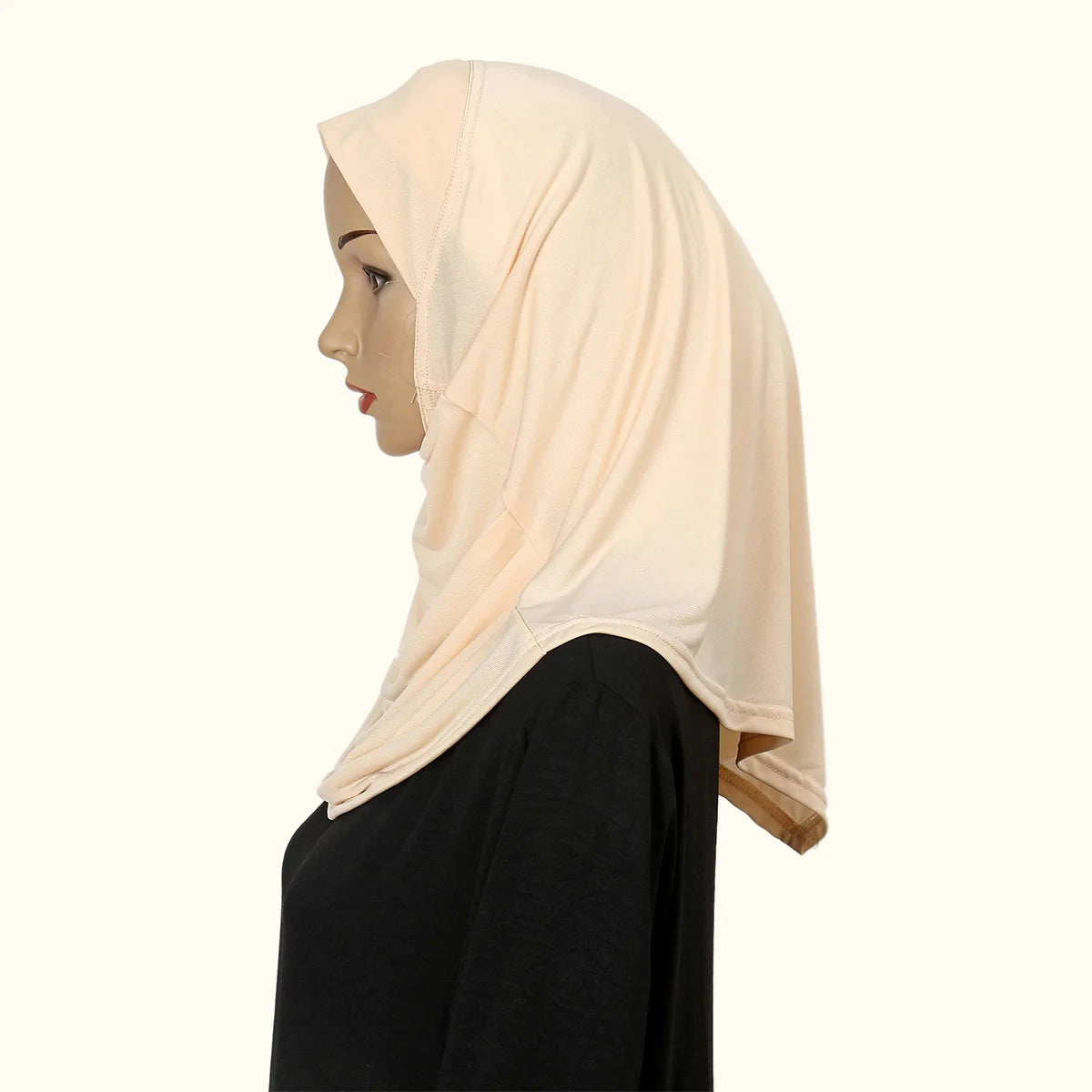 New Ready To Go Wear Instant Hijab for Women Solid Color Hemp Headscarf Neck Cover Sports Hijabs Pinless Islam Shawls and Wraps